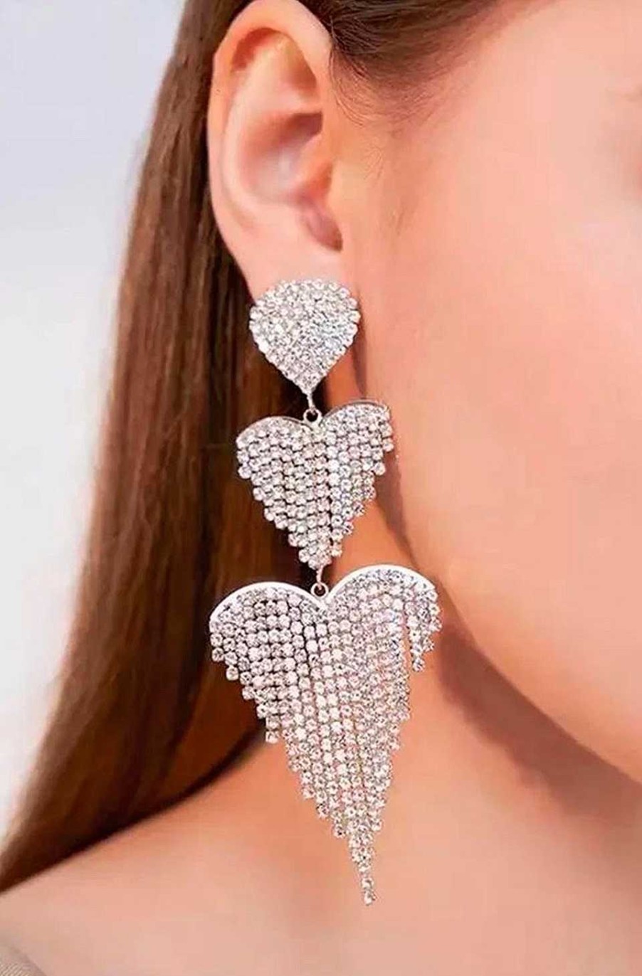 Accesorios Fetiche Suances | Pendientes Tres Corazones Silver