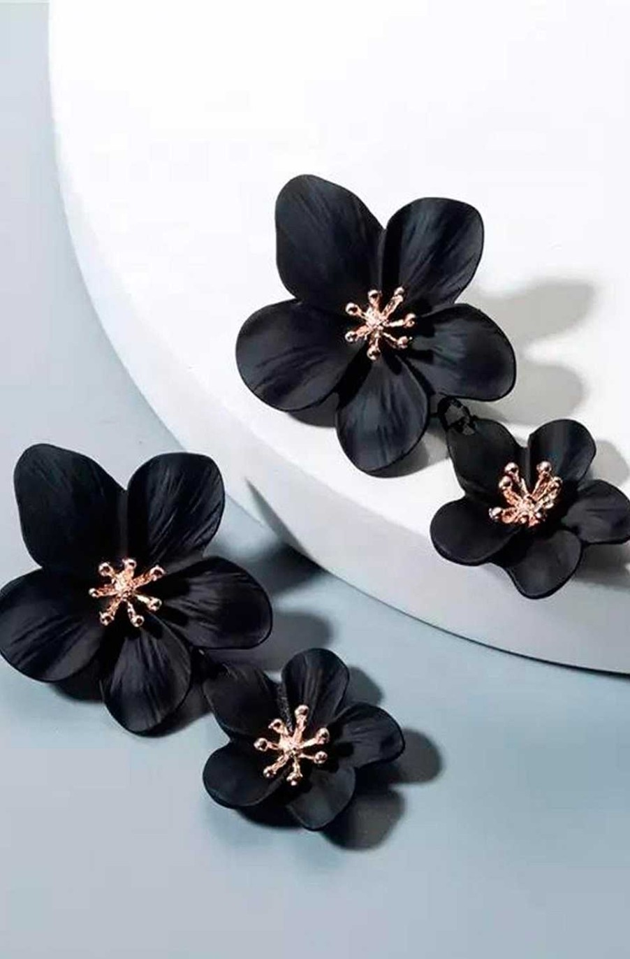 Accesorios Fetiche Suances | Pendientes Flores Black