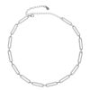 Accesorios Fetiche Suances | Collar Eslabones Circonitas Color Plata