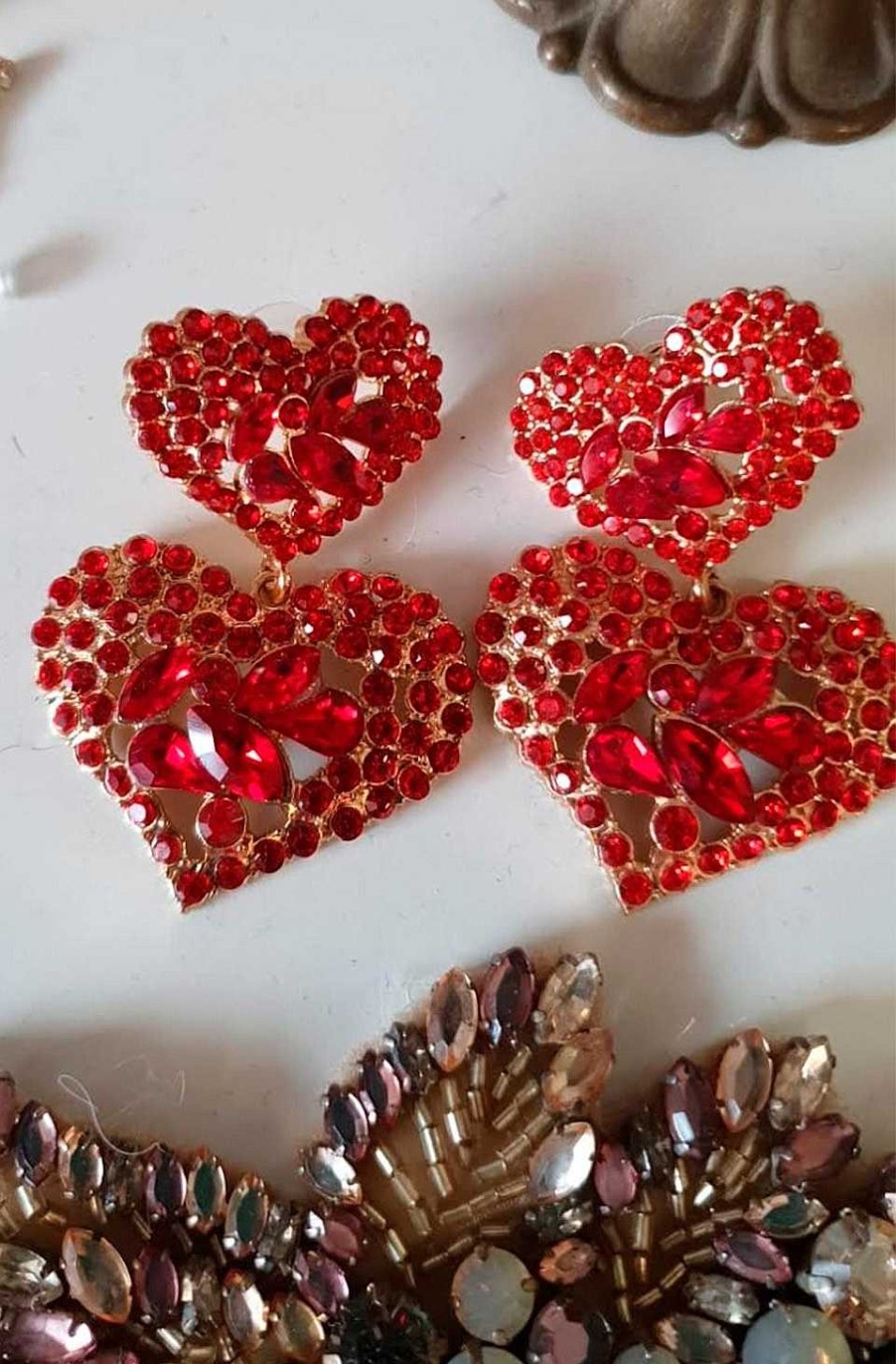 Accesorios Fetiche Suances | Pendientes Corazones Rouge