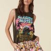 Ropa Fetiche Suances | Seaside Motel Muscle Tank-Charcoal & The Gypsy Spell & The Gypsy