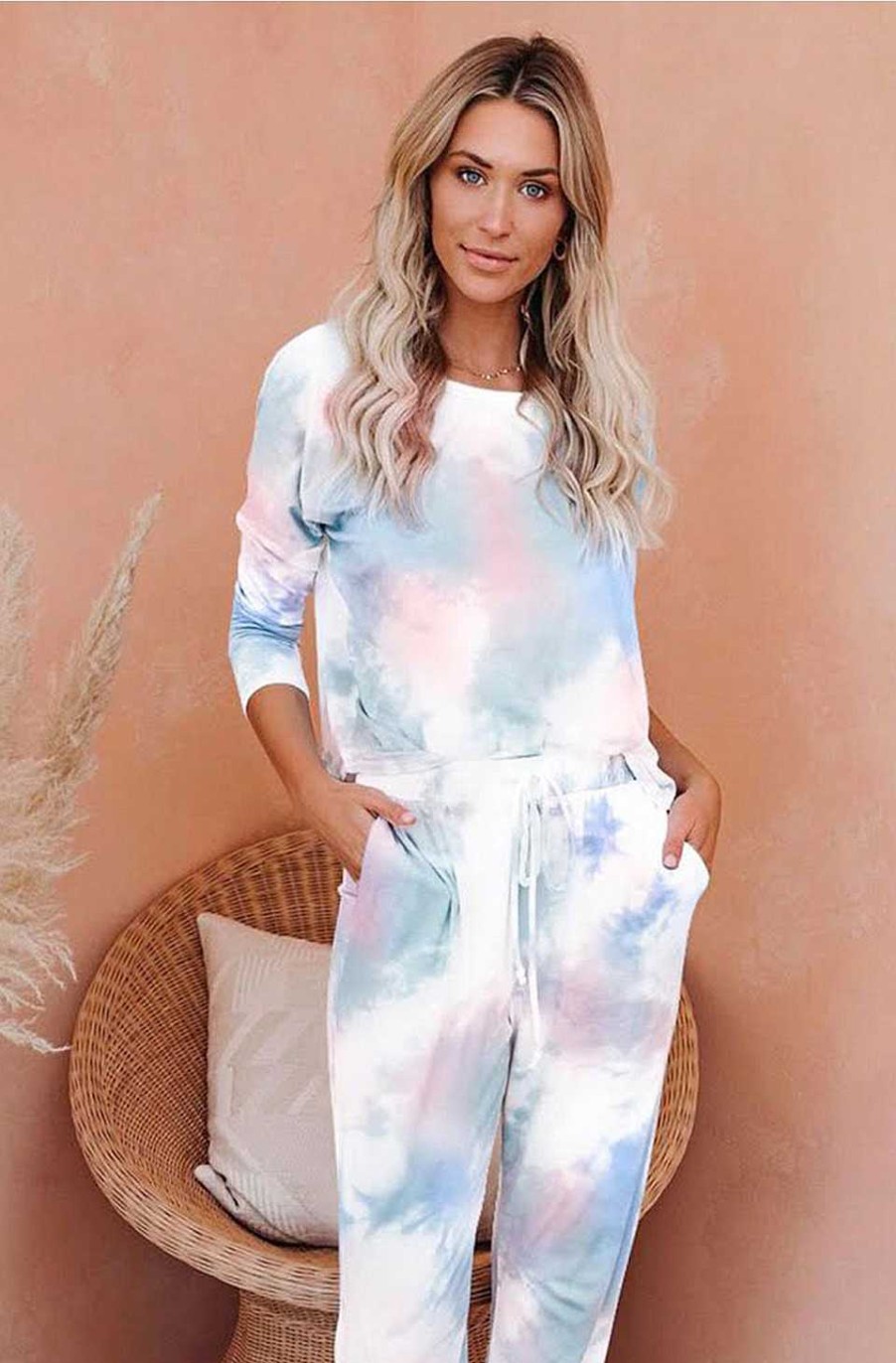 Ropa Fetiche Suances | Tie Dye Home Set Pink & Blue