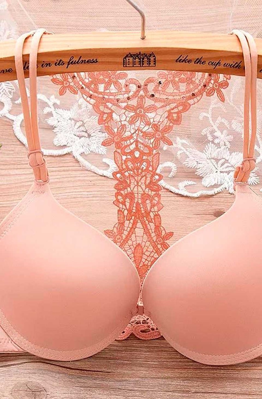 Ropa Fetiche Suances | Sujetador Rosa Nude Espalda Cruzada