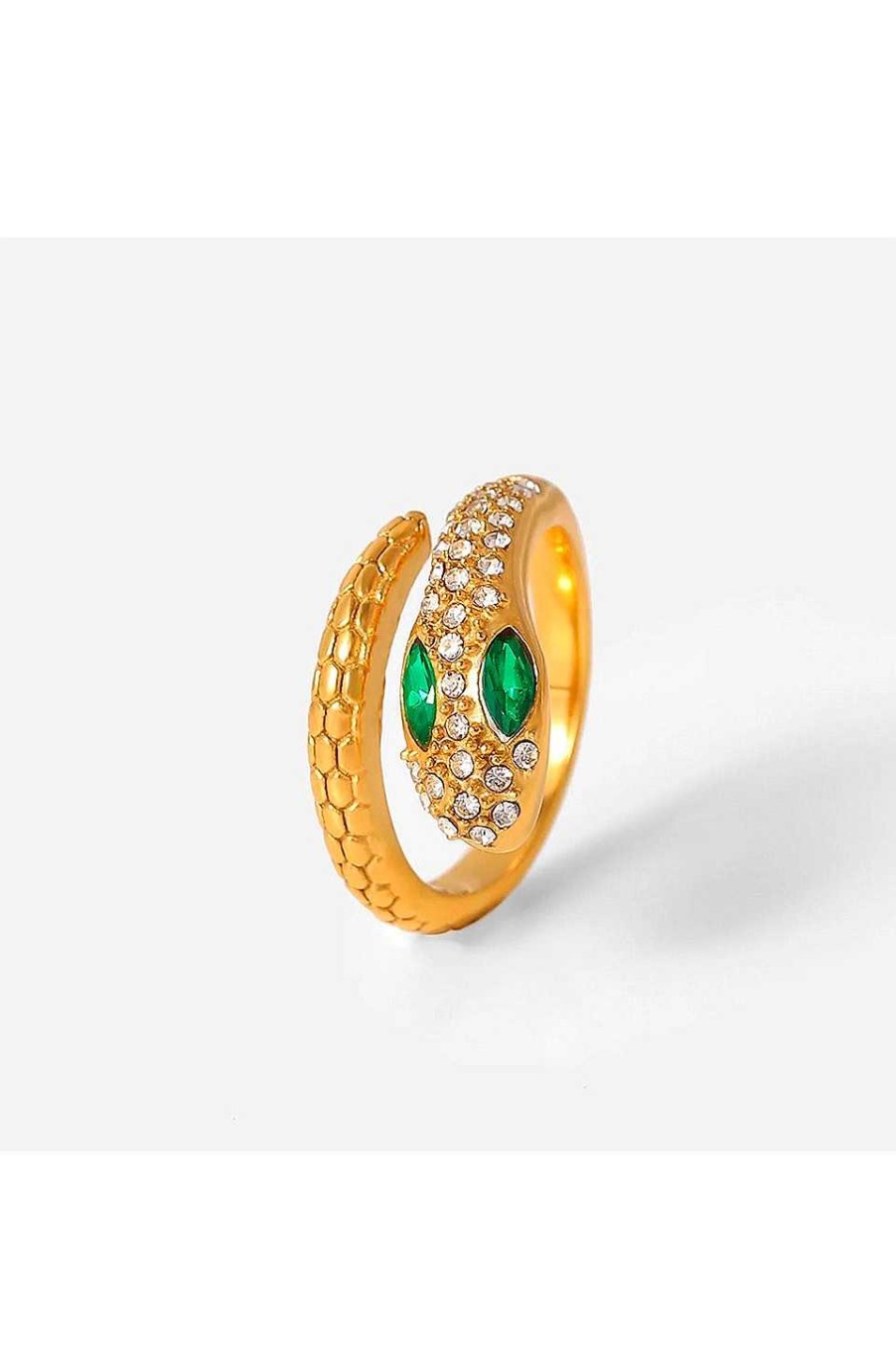 Accesorios Fetiche Suances | Anillo Serpiente Ojos Verde Esmeralda