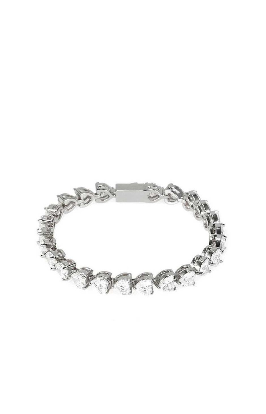 Accesorios Fetiche Suances | Pulsera Tennis Corazones Plata