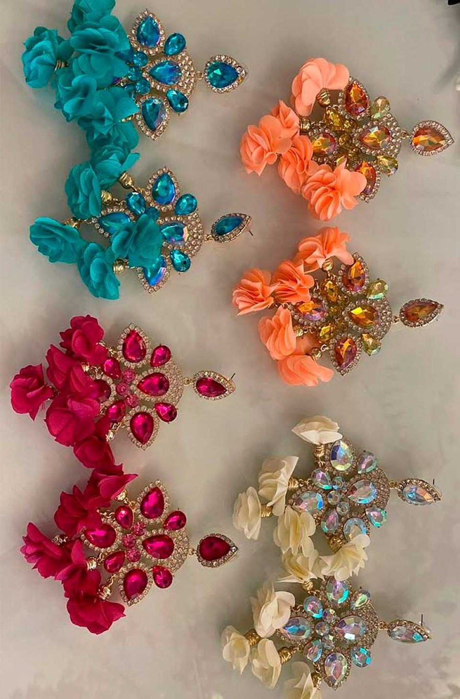 Accesorios Fetiche Suances | Pendientes Sevilla Flores Coral