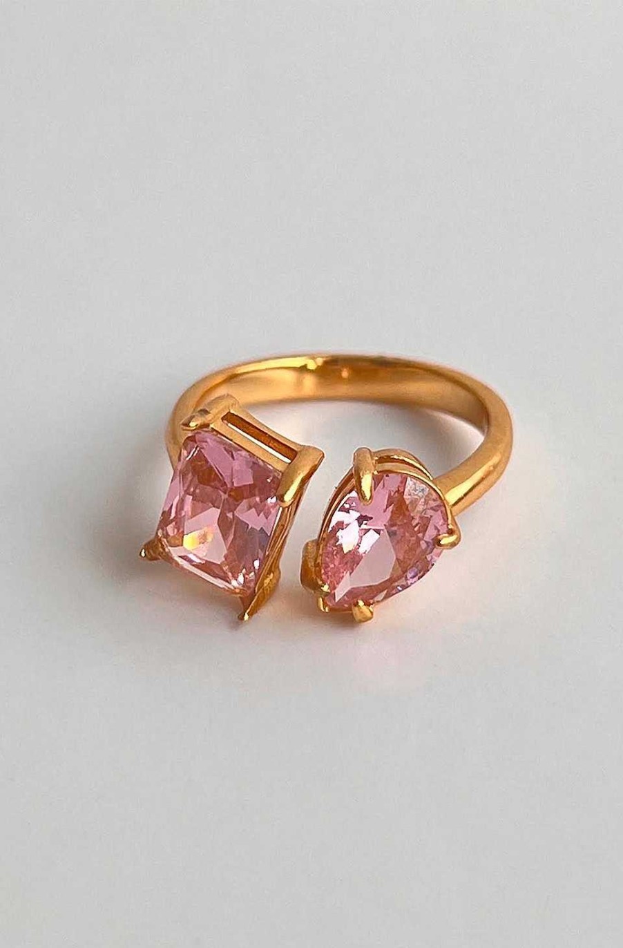 Accesorios Fetiche Suances | Anillo Double Cristal Rosa