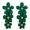 Accesorios Fetiche Suances | Pendientes De Tres Flores Verde