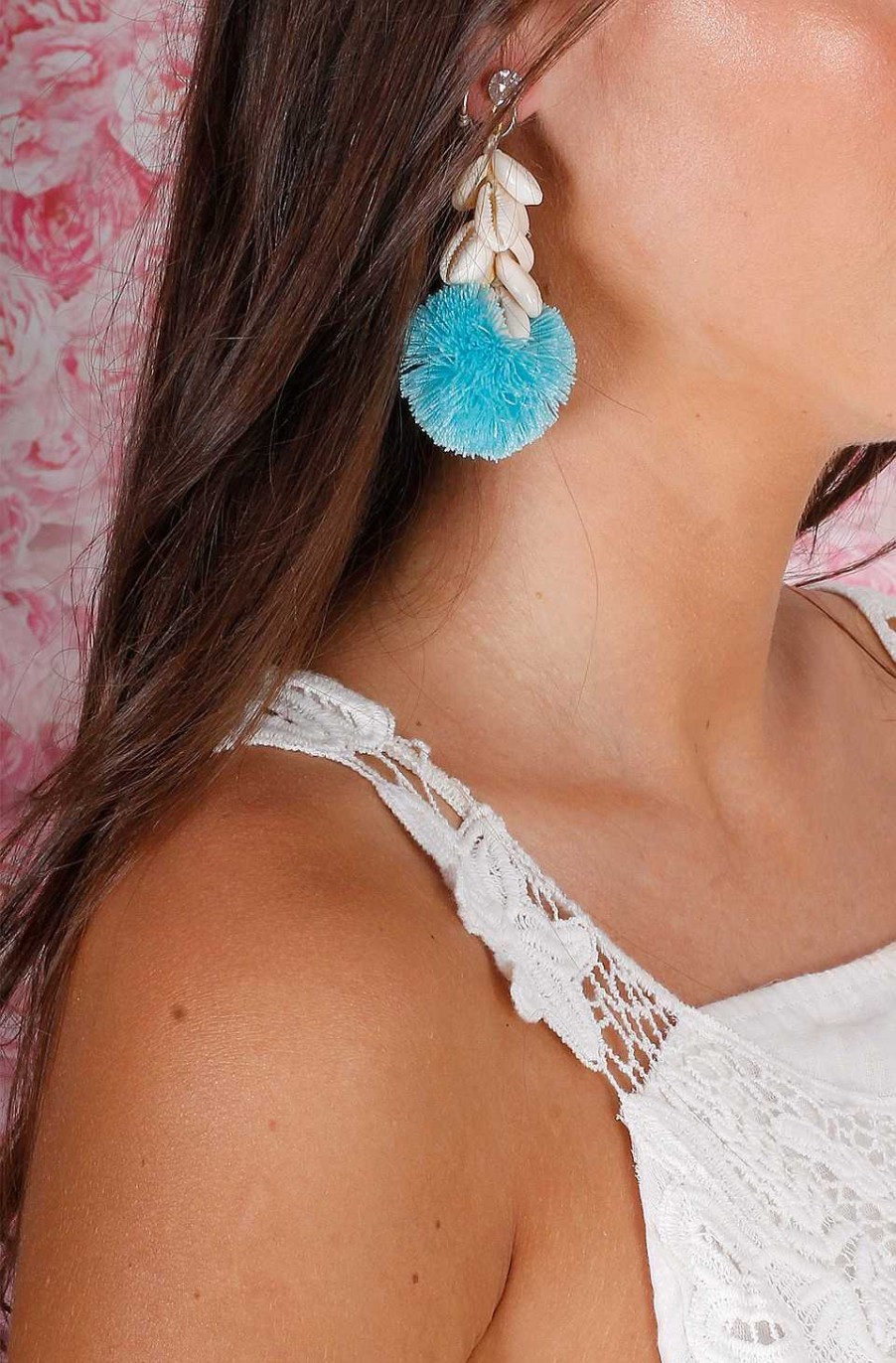 Accesorios Fetiche Suances | Pendientes Conchas Pomp N Azul