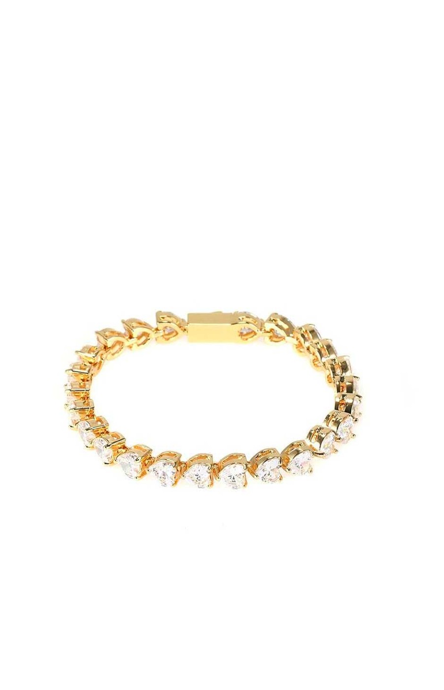 Accesorios Fetiche Suances | Pulsera Tennis Corazones In Gold