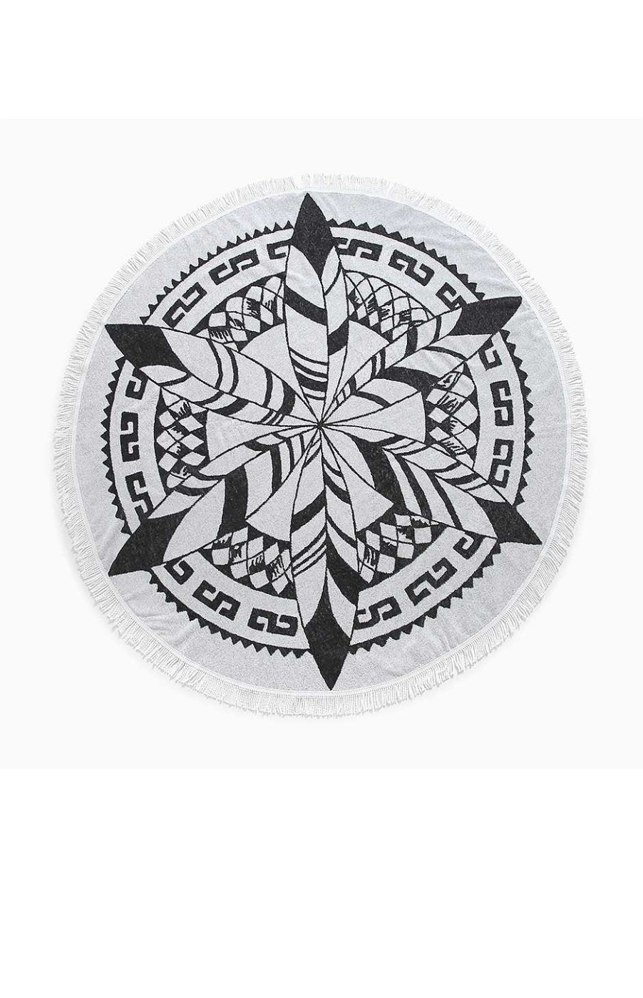 Accesorios Fetiche Suances | Toalla Redonda Mandala Black & White