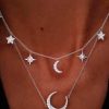 Accesorios Fetiche Suances | Collar Boho Moon & Stars Plateado