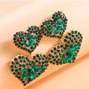 Accesorios Fetiche Suances | Pendientes Coraz Nes Verde Esmeralda Cristales