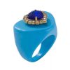 Accesorios Fetiche Suances | Anillo Coraz N Cristal Azul