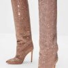 Calzado Fetiche Suances | Botas Bling Bling Rosa Nude