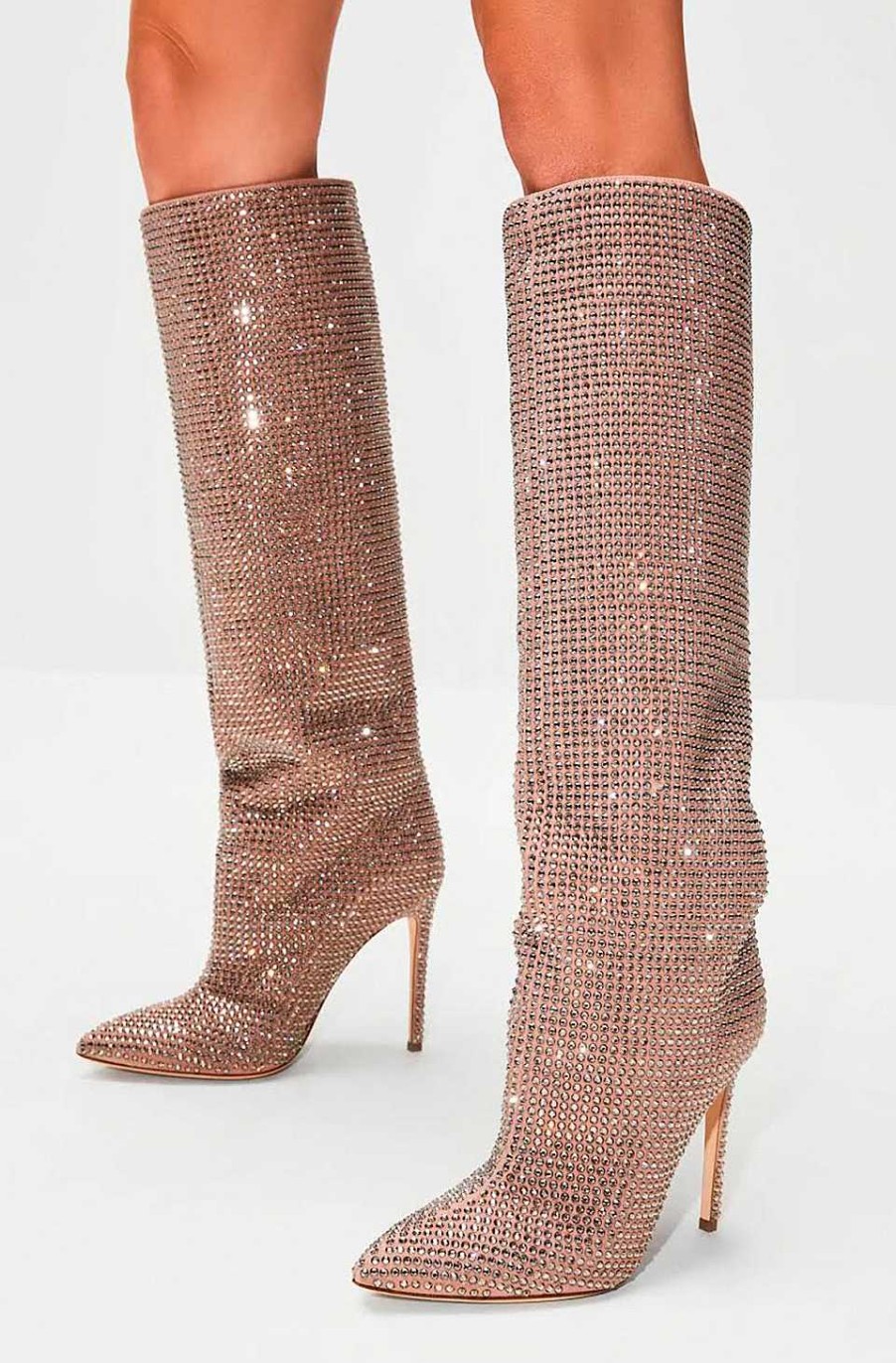 Calzado Fetiche Suances | Botas Bling Bling Rosa Nude