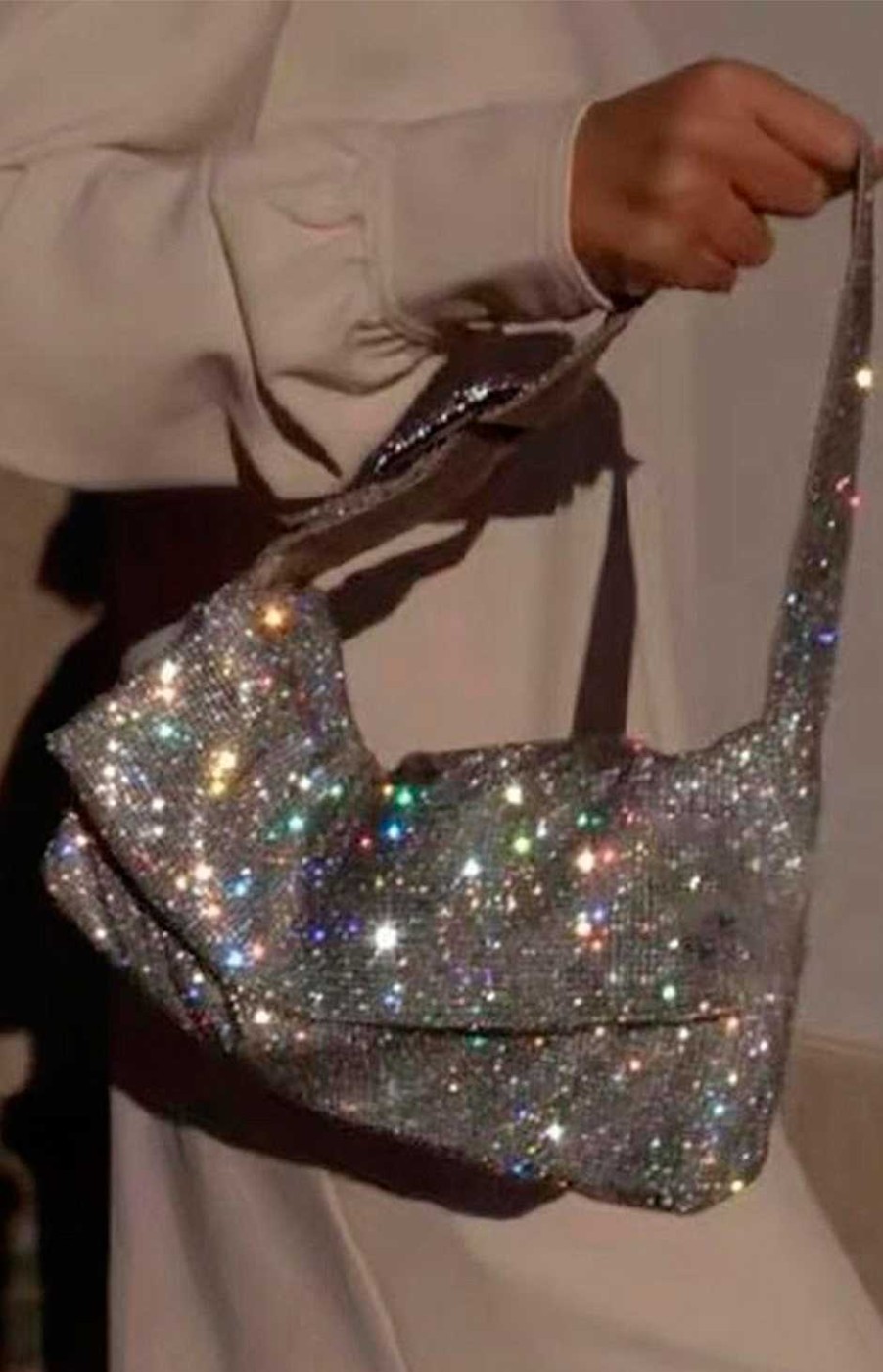 Bolsos Fetiche Suances | Bolso Cristales Plata Con Hebilla