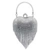 Bolsos Fetiche Suances | Bolso Coraz N De Cristales Plata