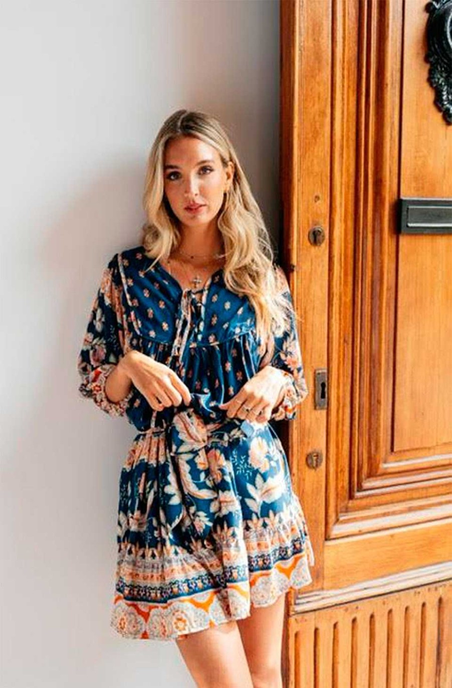 Ropa Fetiche Suances | Vestido Navy Peaches Print Indiana Dress