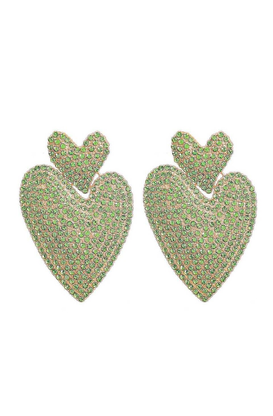 Accesorios Fetiche Suances | Pendientes Dos Corazones Verde