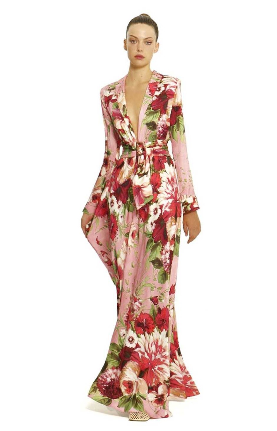 Ropa Fetiche Suances | Vestido Pink Flowers Largo