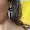 Accesorios Fetiche Suances | Pendientes Lazo Con Circonitas In Pink