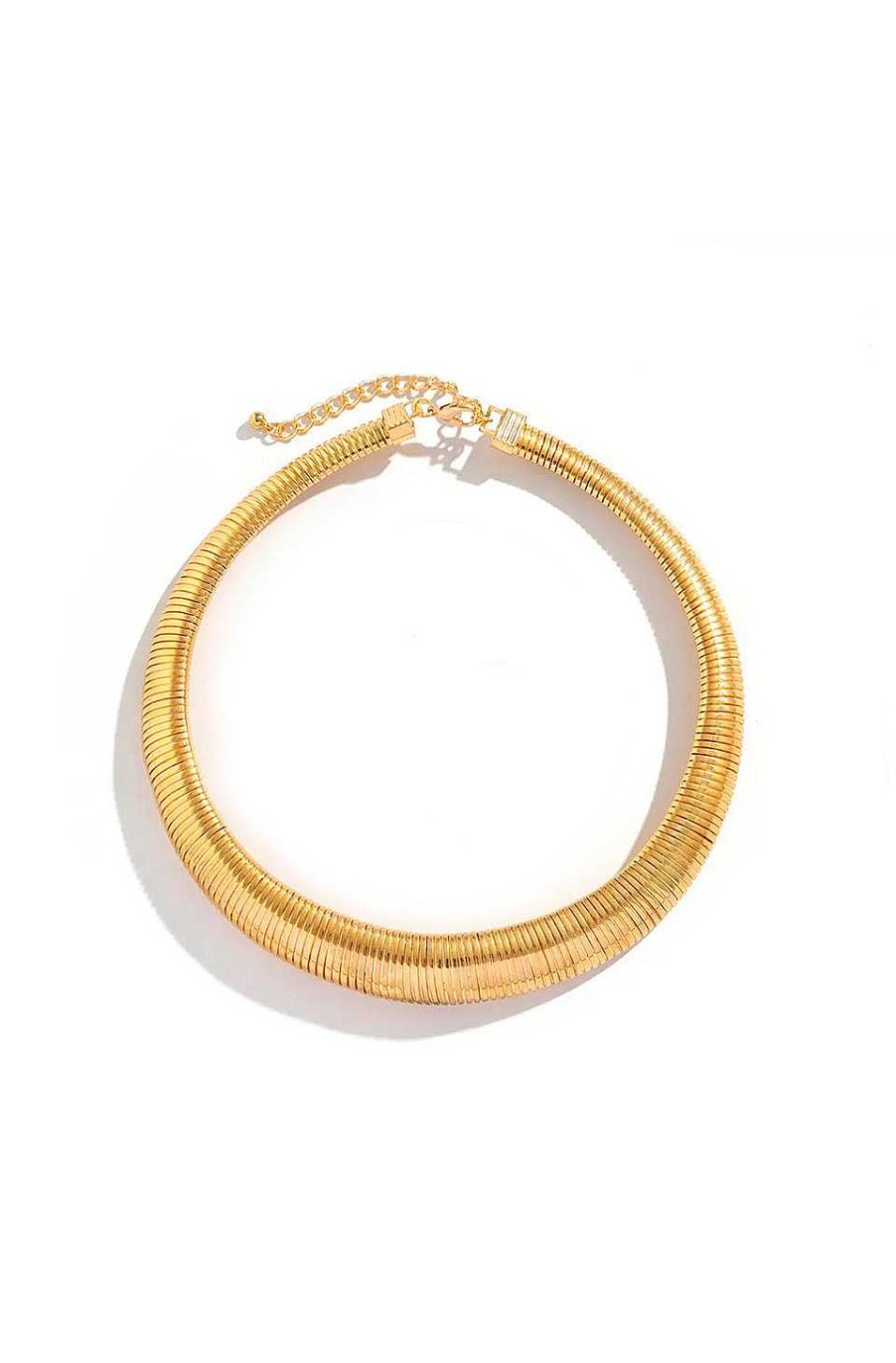 Accesorios Fetiche Suances | Collar Cadena Dorado Ancho