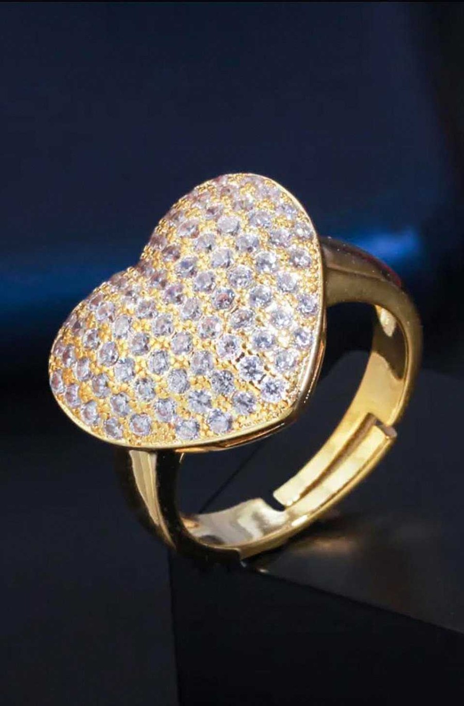 Accesorios Fetiche Suances | Anillo Coraz N Dorado Brillante