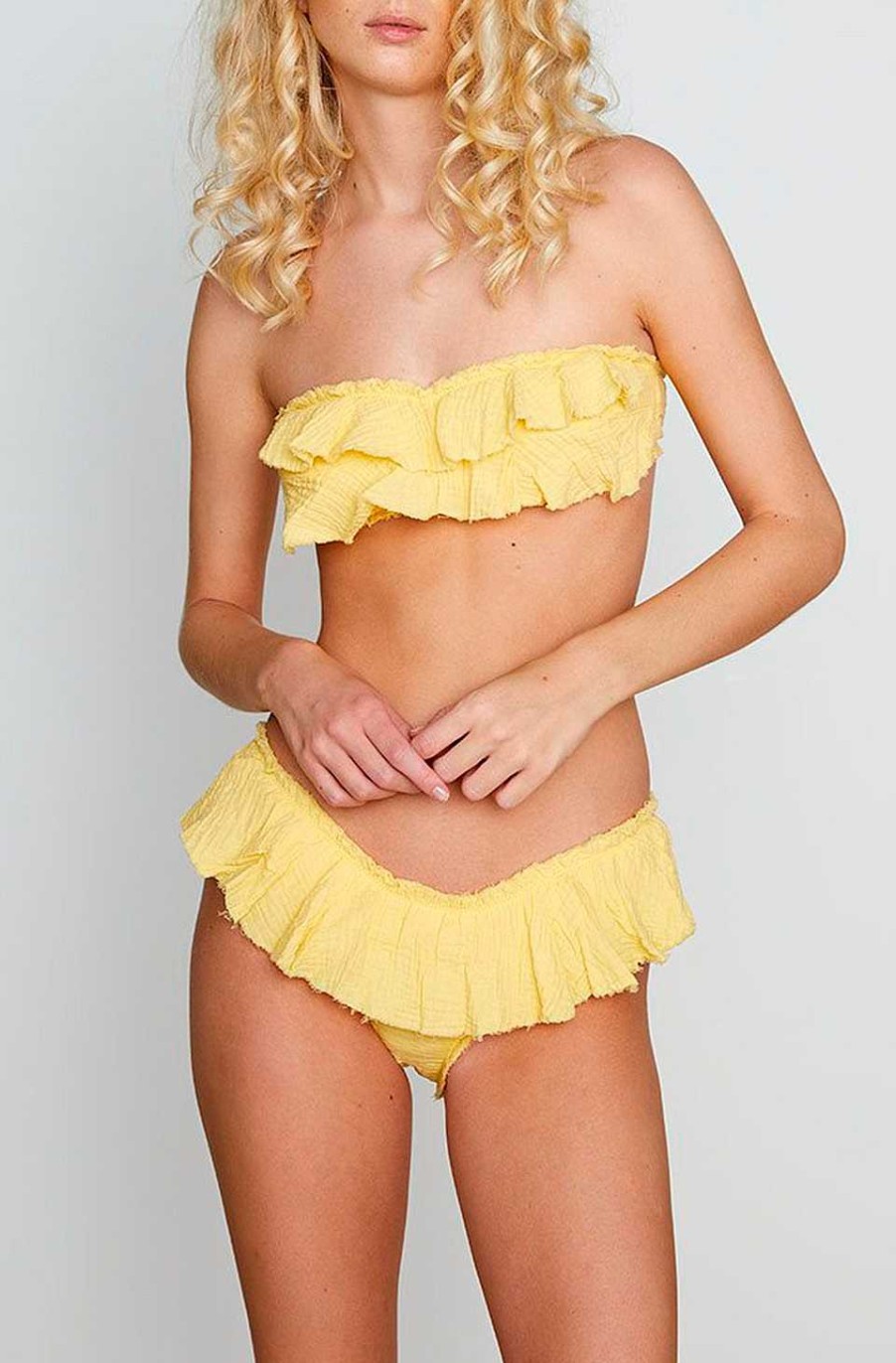 Ropa Fetiche Suances | Bikini Amarillo Volantes