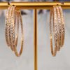 Accesorios Fetiche Suances | Pendientes Tres Aros Cristales Dorado