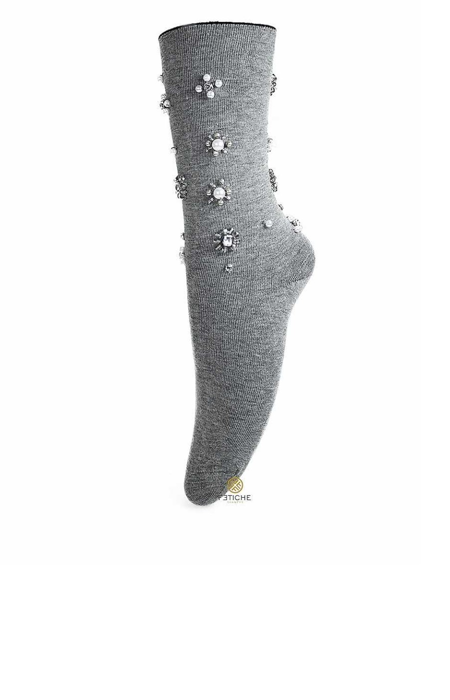 Accesorios Fetiche Suances | Calcetines Joya Lurex Dyr Gris