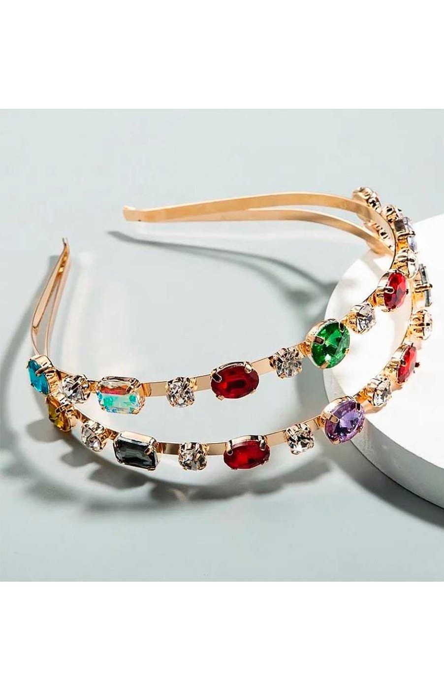 Accesorios Fetiche Suances | Diadema Doble Cristales Multicolor