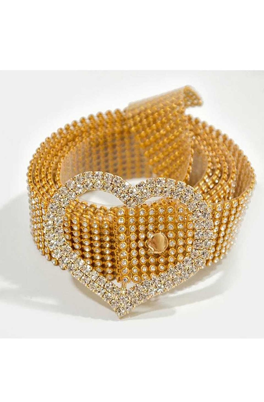 Accesorios Fetiche Suances | Cintur N Strass Coraz N Dorado