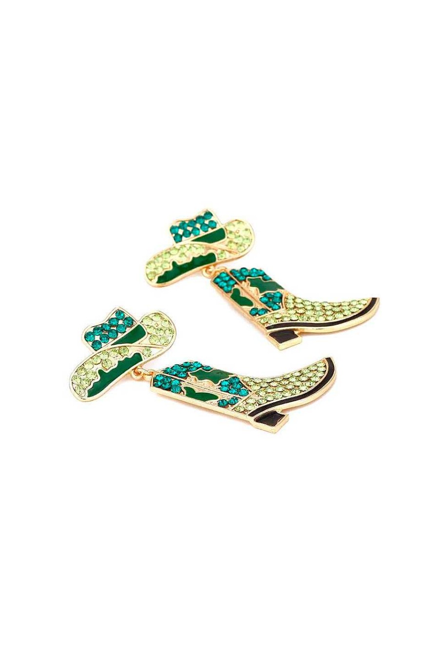 Accesorios Fetiche Suances | Pendientes Cowboy Boots Green