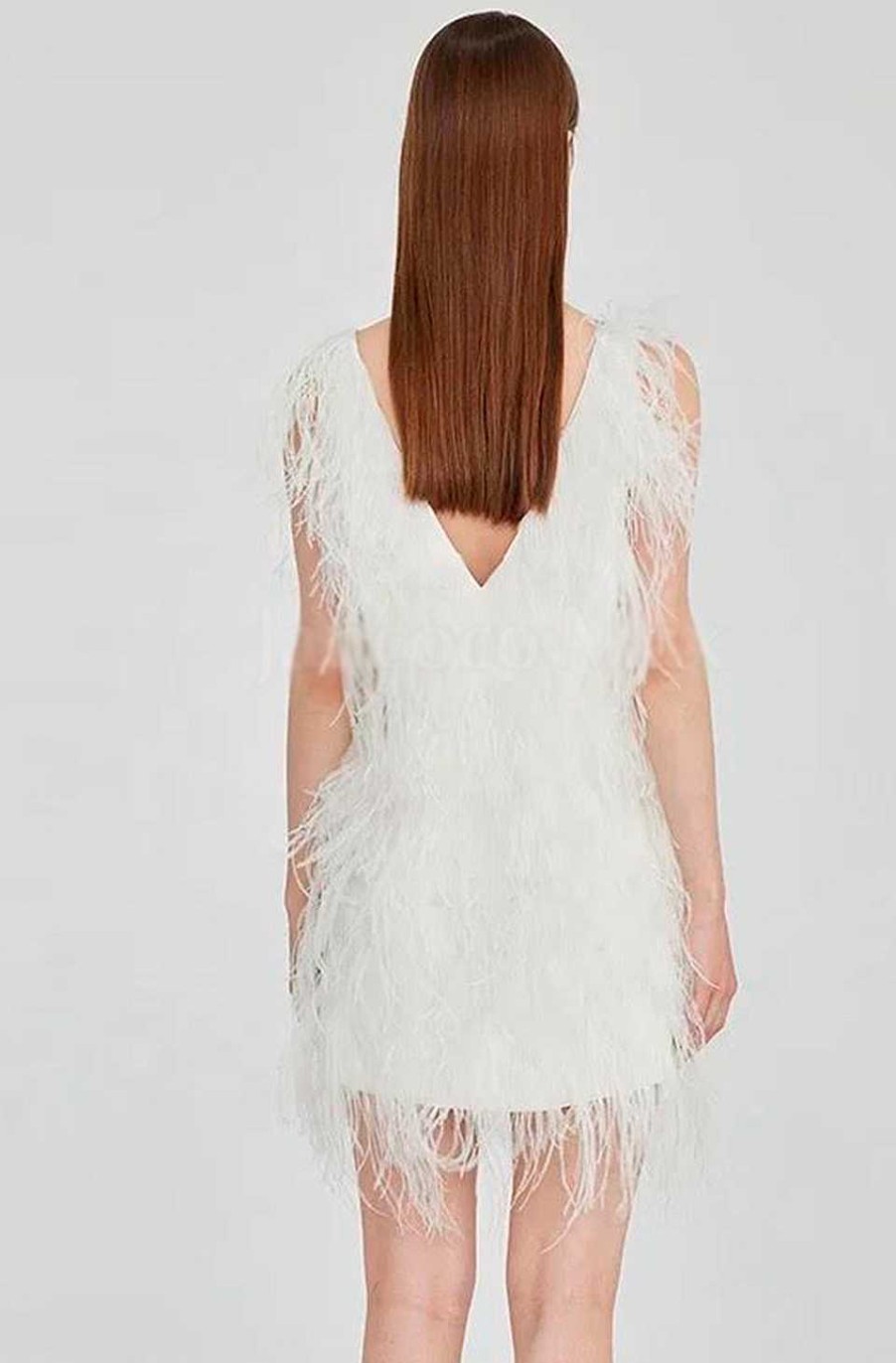 Ropa Fetiche Suances | Vestido De Plumas Blanco