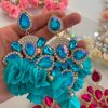 Accesorios Fetiche Suances | Pendientes Sevilla Flores Turquesa