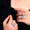 Accesorios Fetiche Suances | Anillo Entrelazado Circonitas Rubi