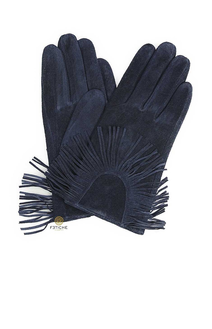 Accesorios Fetiche Suances | Guantes De Ante Flecos Azul