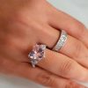 Accesorios Fetiche Suances | Anillo Coraz N Rosa Y Circonitas