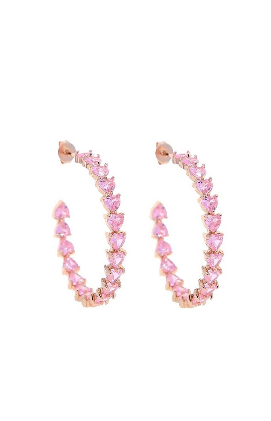 Accesorios Fetiche Suances | Pendietes De Aro Coraz N Rosa