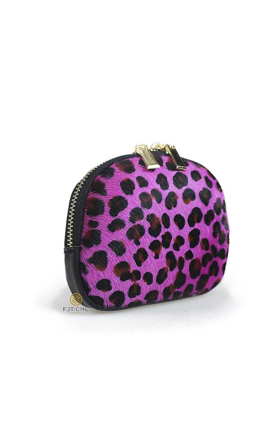 Bolsos Fetiche Suances | Monedero Piel Leopardo Mini Fucsia