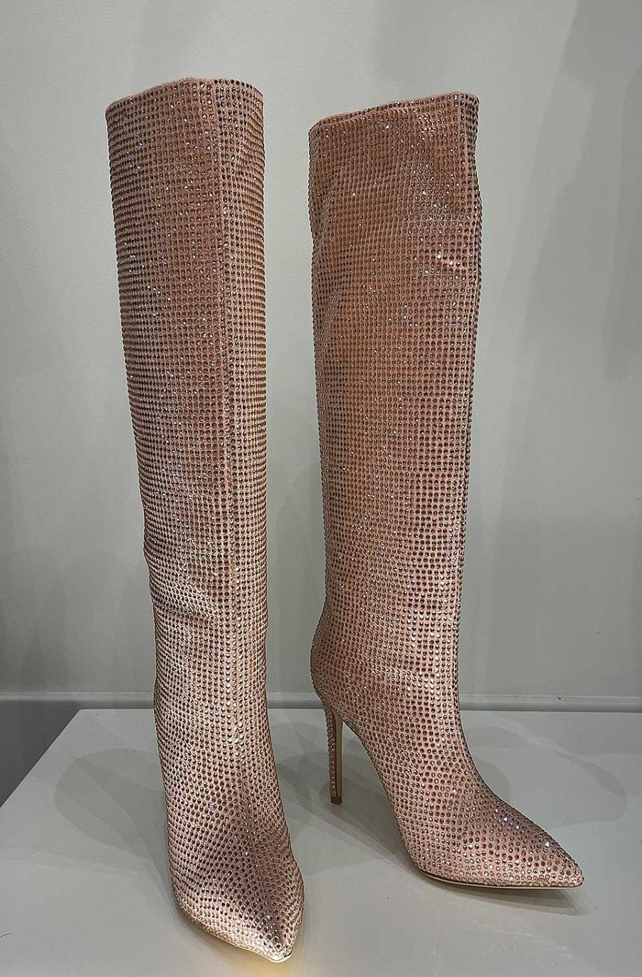 Calzado Fetiche Suances | Botas Bling Bling Rosa Nude