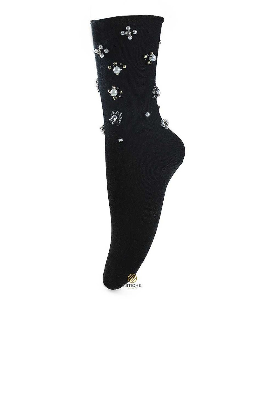 Accesorios Fetiche Suances | Calcetines Joya Lurex Dyr Negro