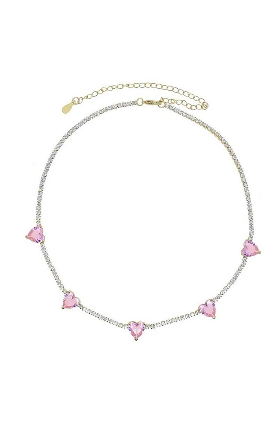 Accesorios Fetiche Suances | Collar Corazones Rosas