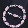 Accesorios Fetiche Suances | Pulsera Circonitas Baguette Rosa