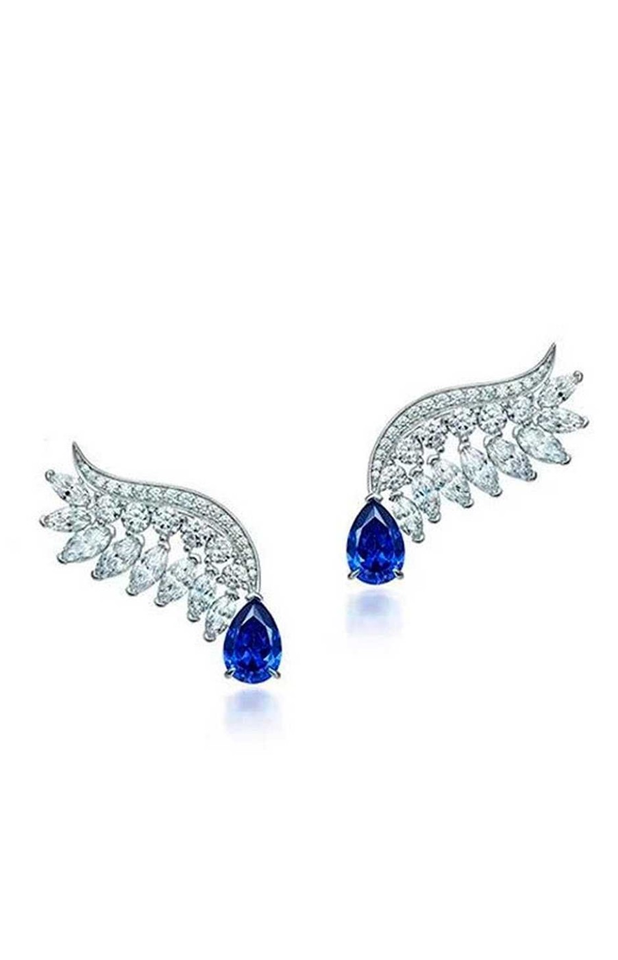 Accesorios Fetiche Suances | Pendientes De Plata Wings Zafiro