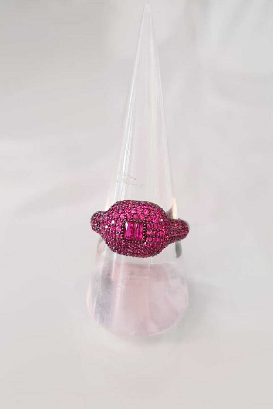 Accesorios Fetiche Suances | Anillo Piedras Fucsia