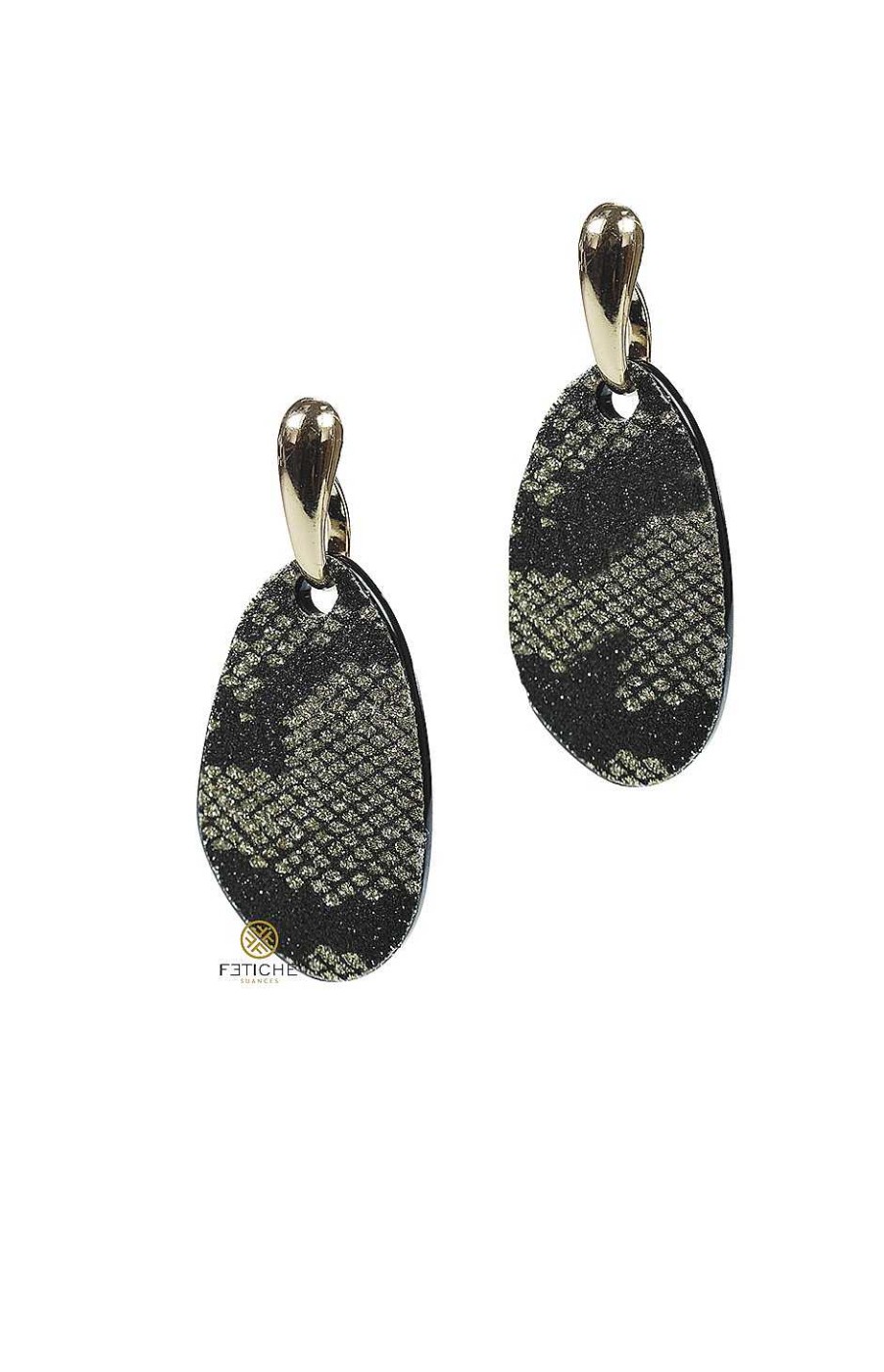 Accesorios Fetiche Suances | Pendientes Purpun Snake Beige