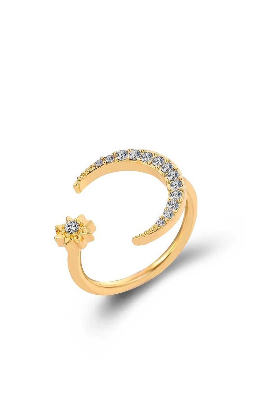 Accesorios Fetiche Suances | Anillo Luna Y Estrella Dorado