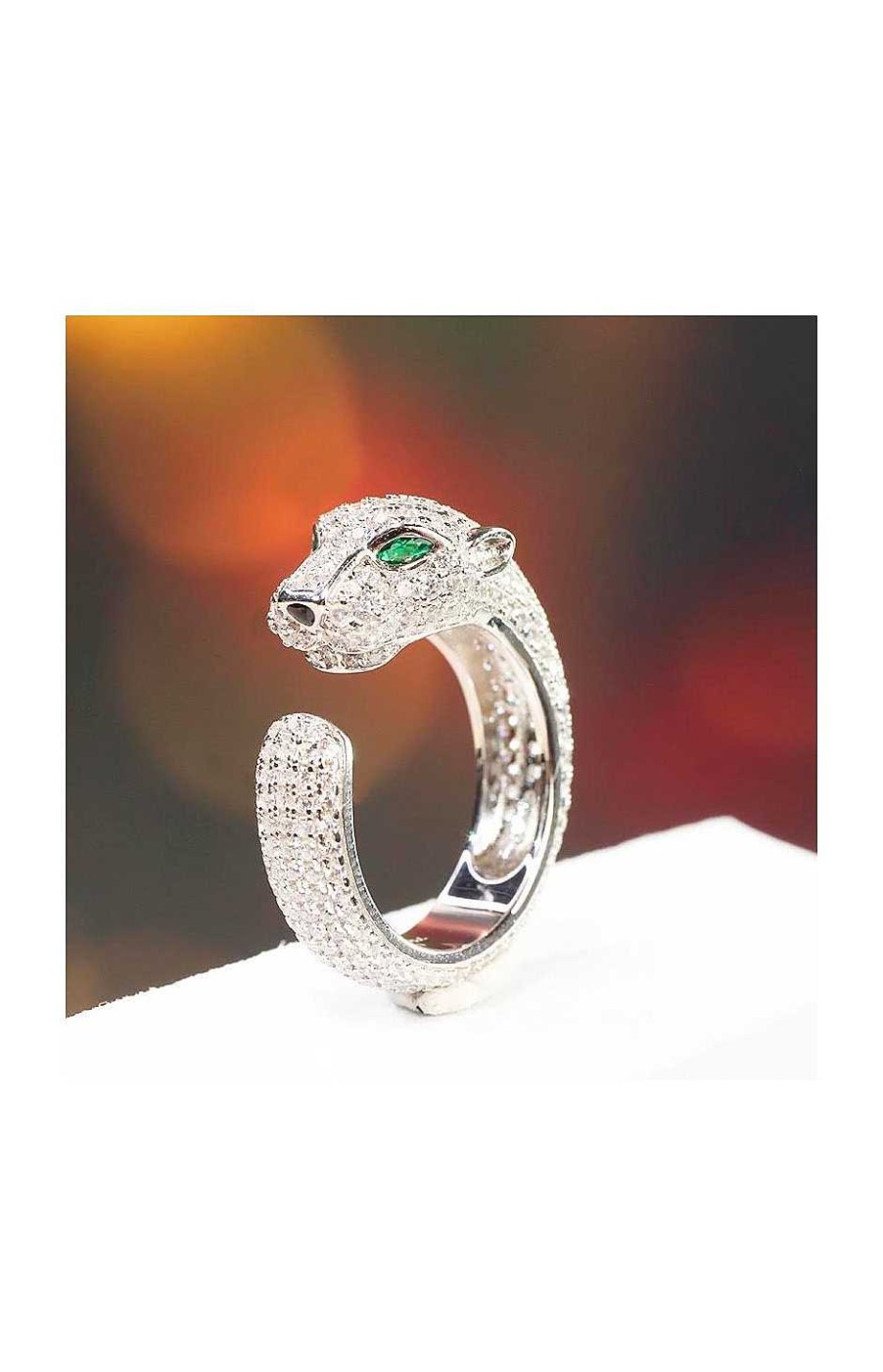 Accesorios Fetiche Suances | Anillo De Plata Tigre Ojos Esmeralda